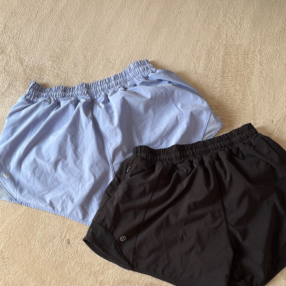 lululemon athletica Women's Athletic Shorts — Light Blue & Black